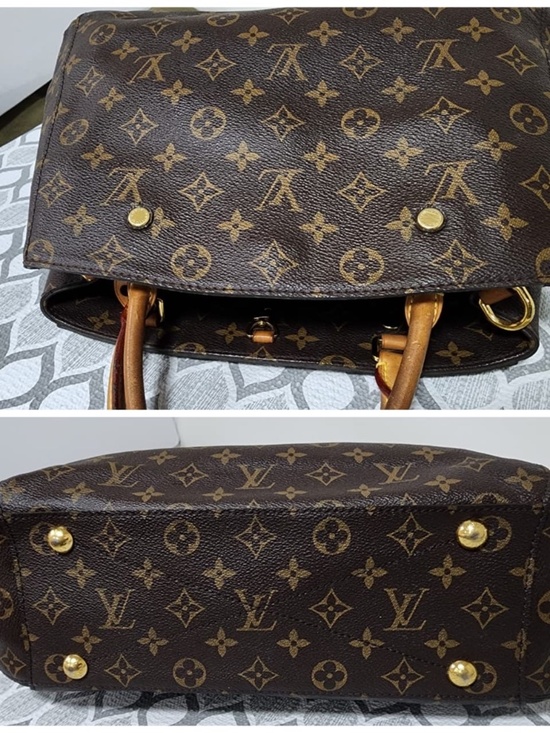 Authentic LOUIS VUITTON Monogram Canvas Montaigne MM Bag Brown - Picture 10 of 13